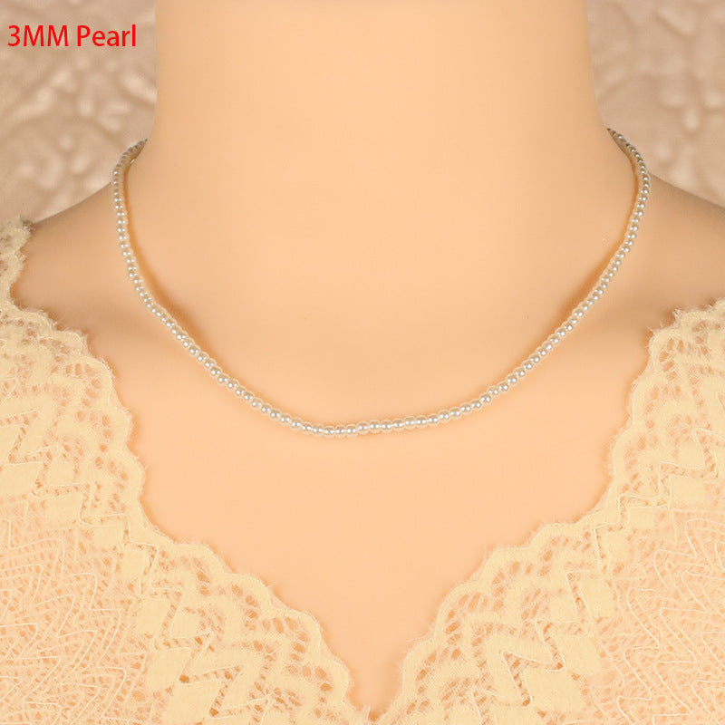 Wholesale women's pearl necklace clavicle French style necklace